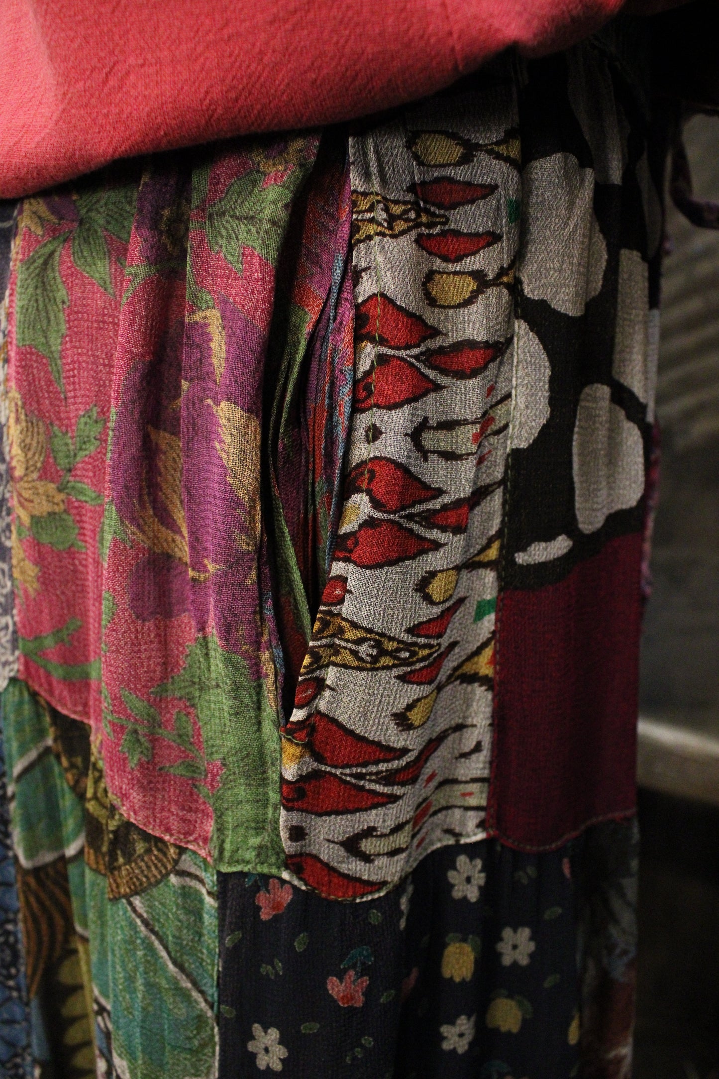 Patchwork Meadow Grey Pants