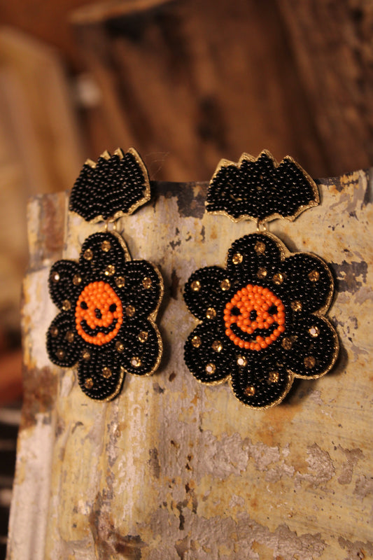 Bat Wing Blossom Earrings