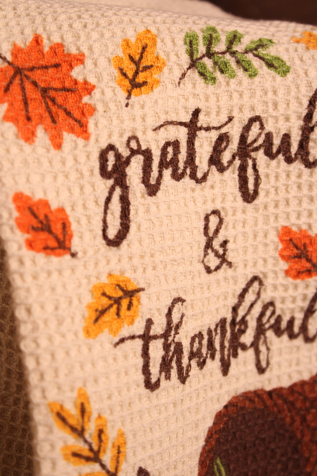 Grateful &amp; Thankful Kitchen Towel