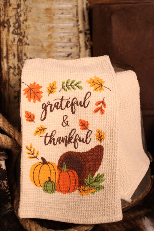 Grateful & Thankful Kitchen Towel