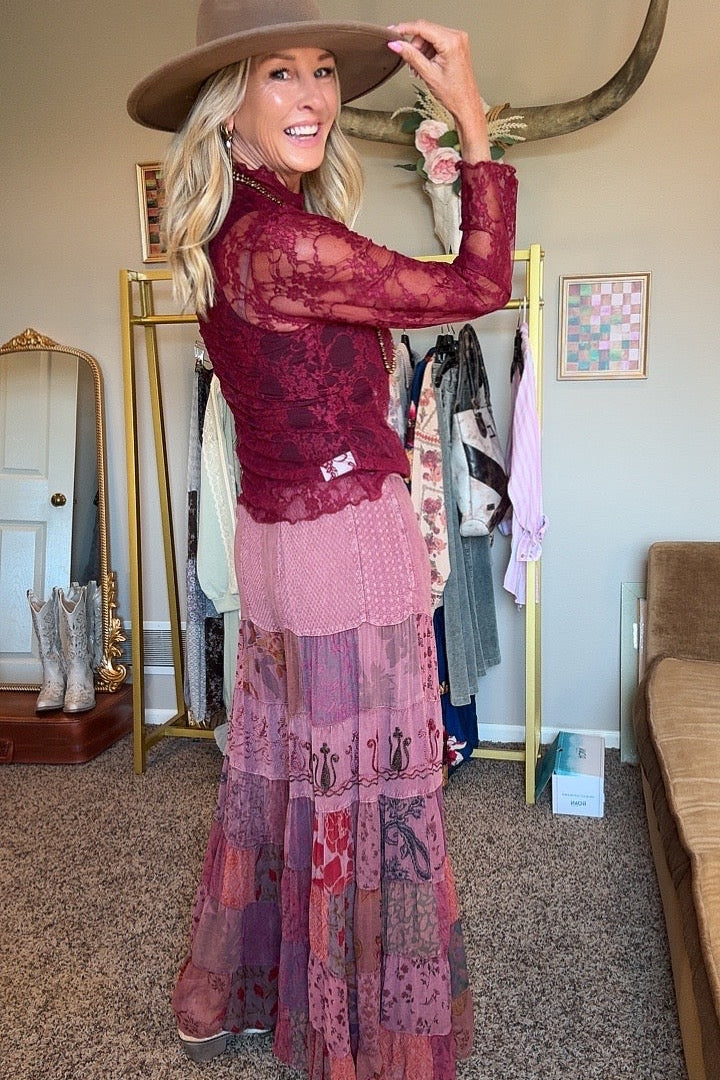 Desert Garnet Patchwork Pants