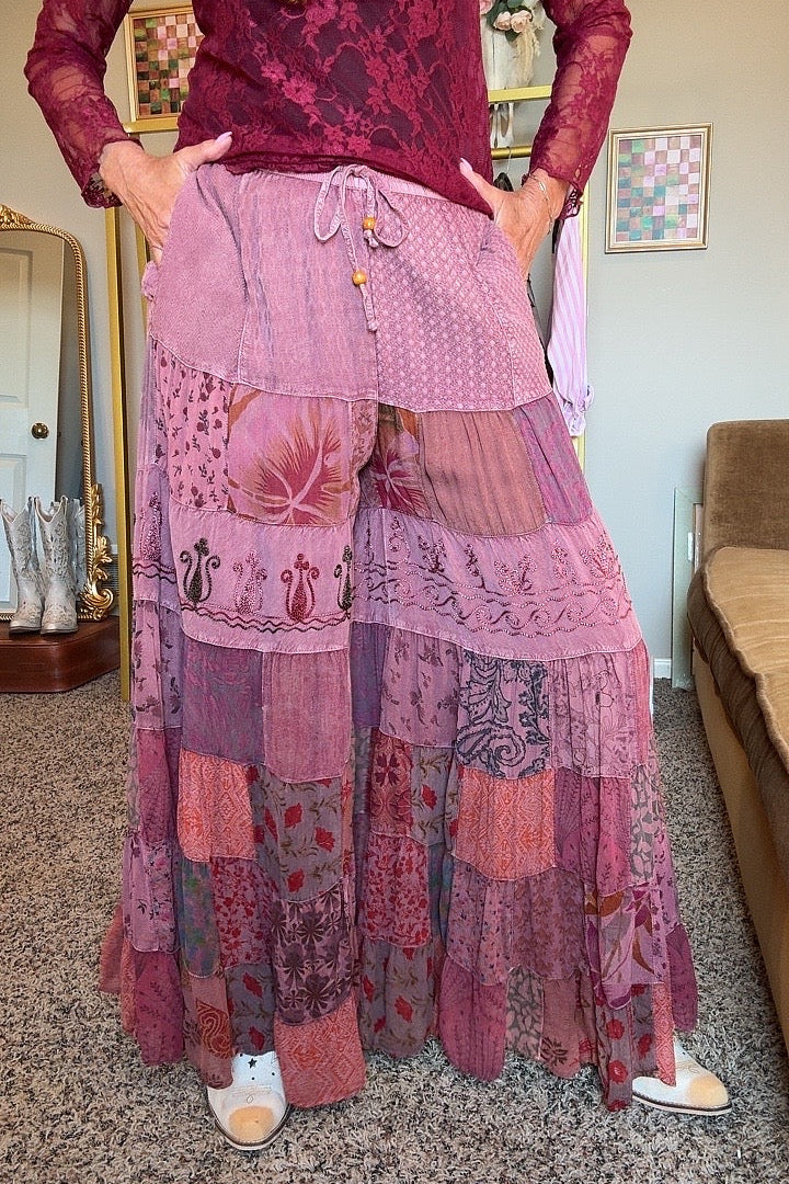 Desert Garnet Patchwork Pants
