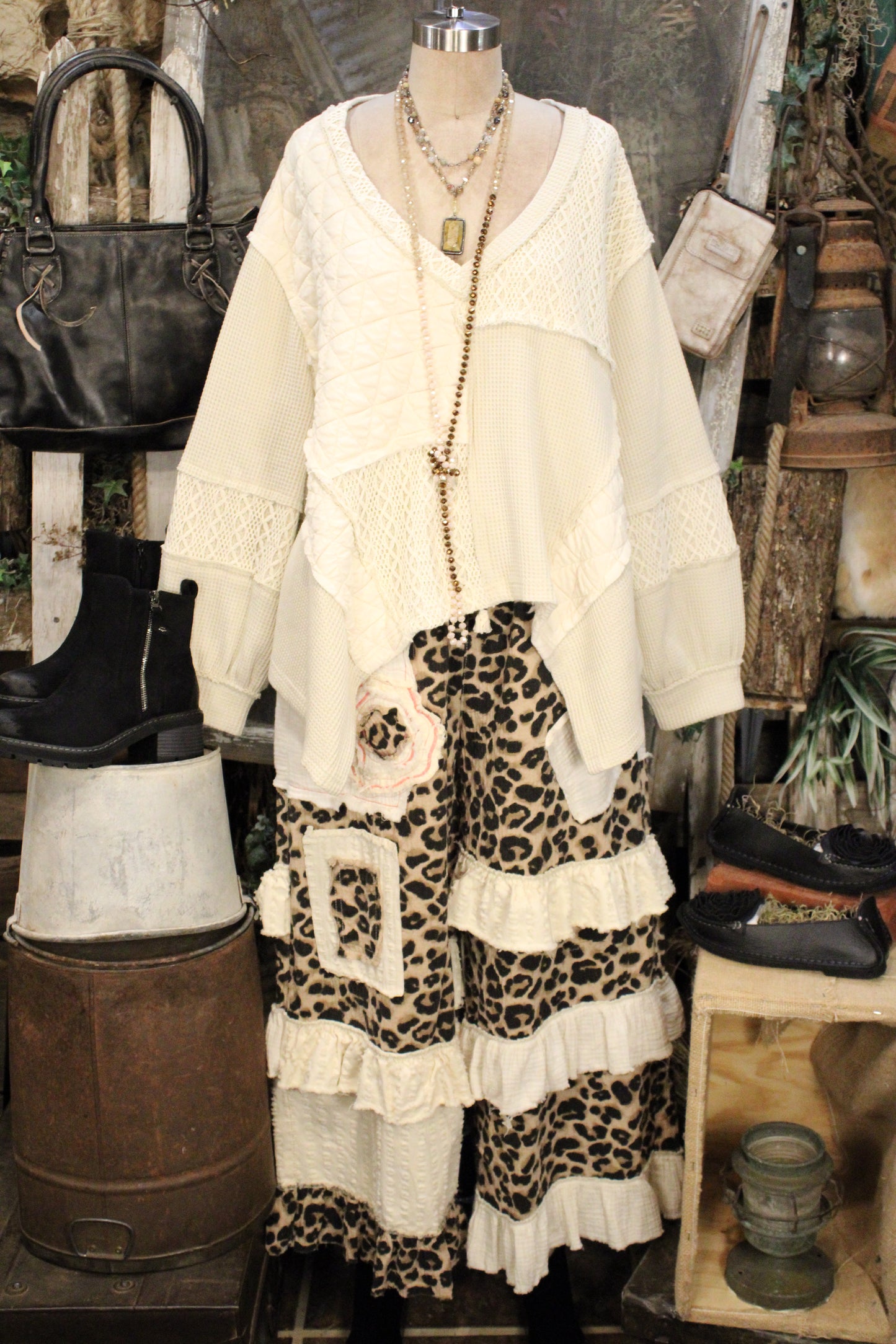 Petals And Prowl Ruffle Pants