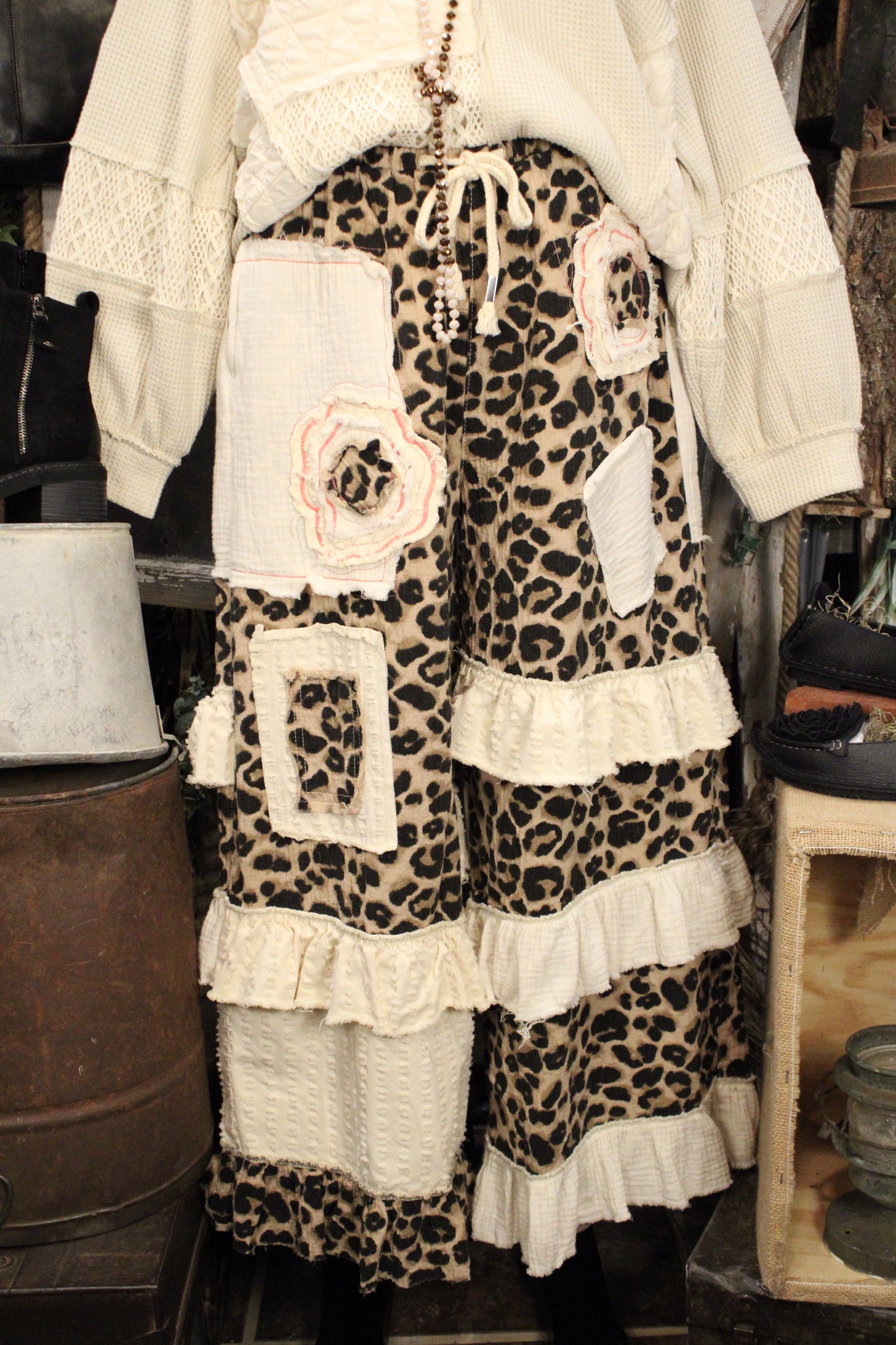 Petals And Prowl Ruffle Pants