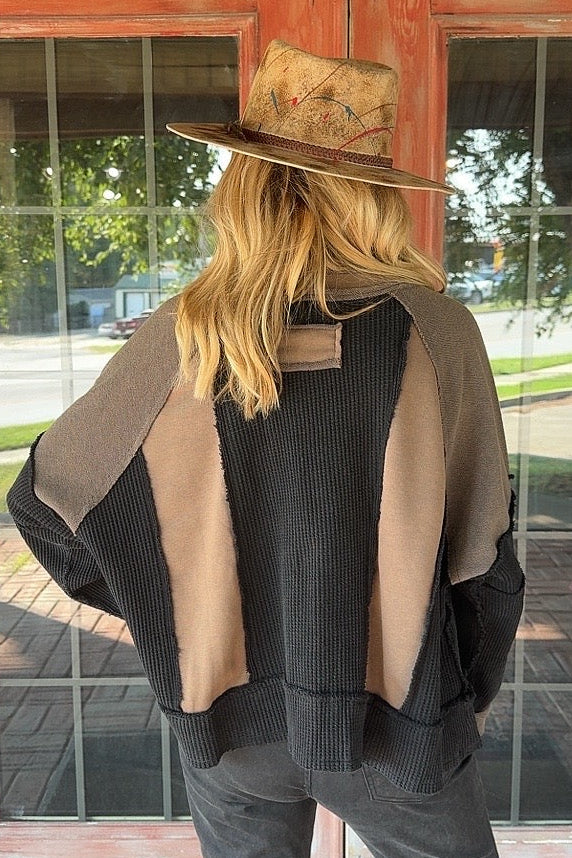 Trail Blazing Waffle Crop Casual
