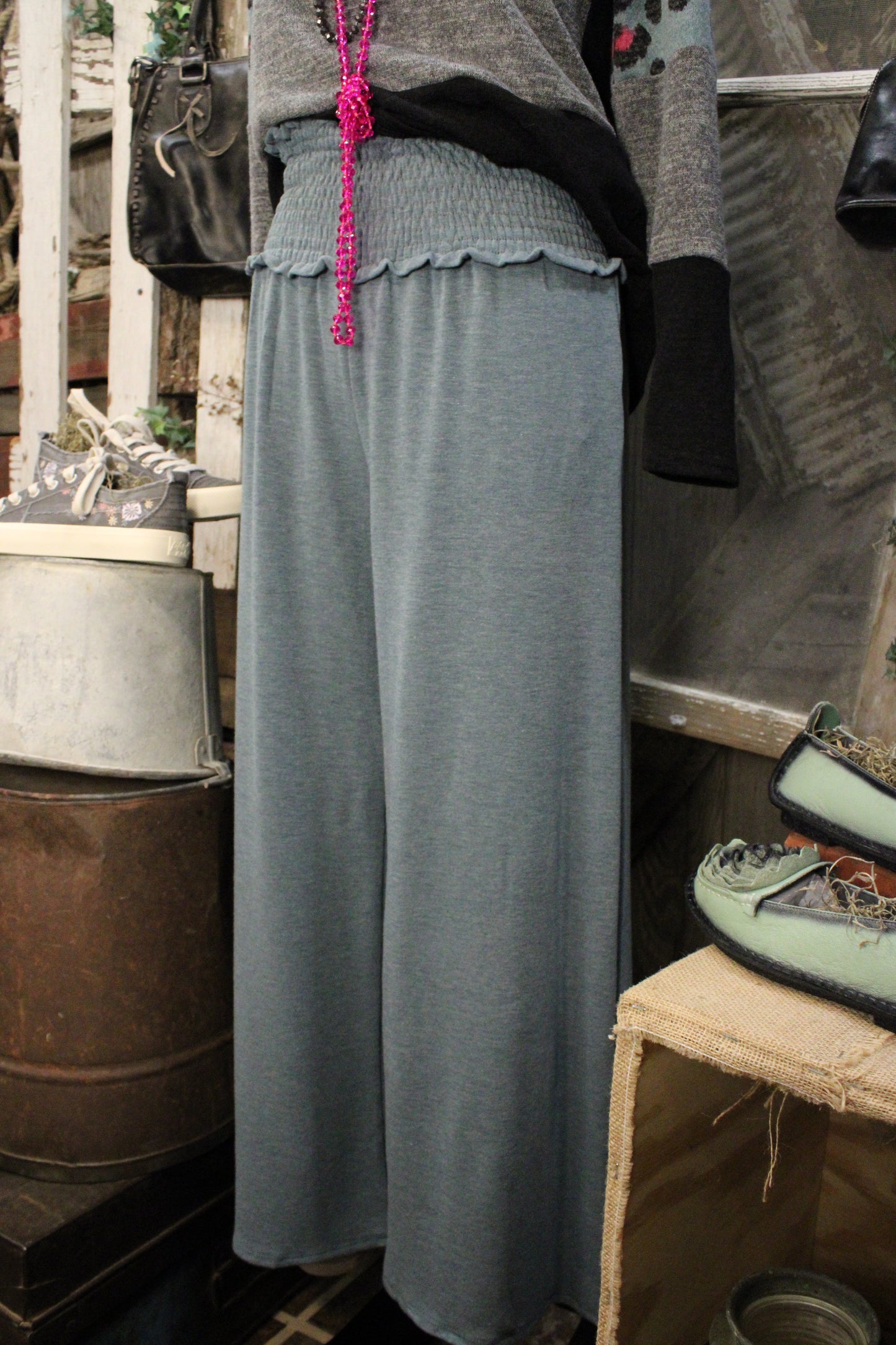 Go With The Flow Teal Pants