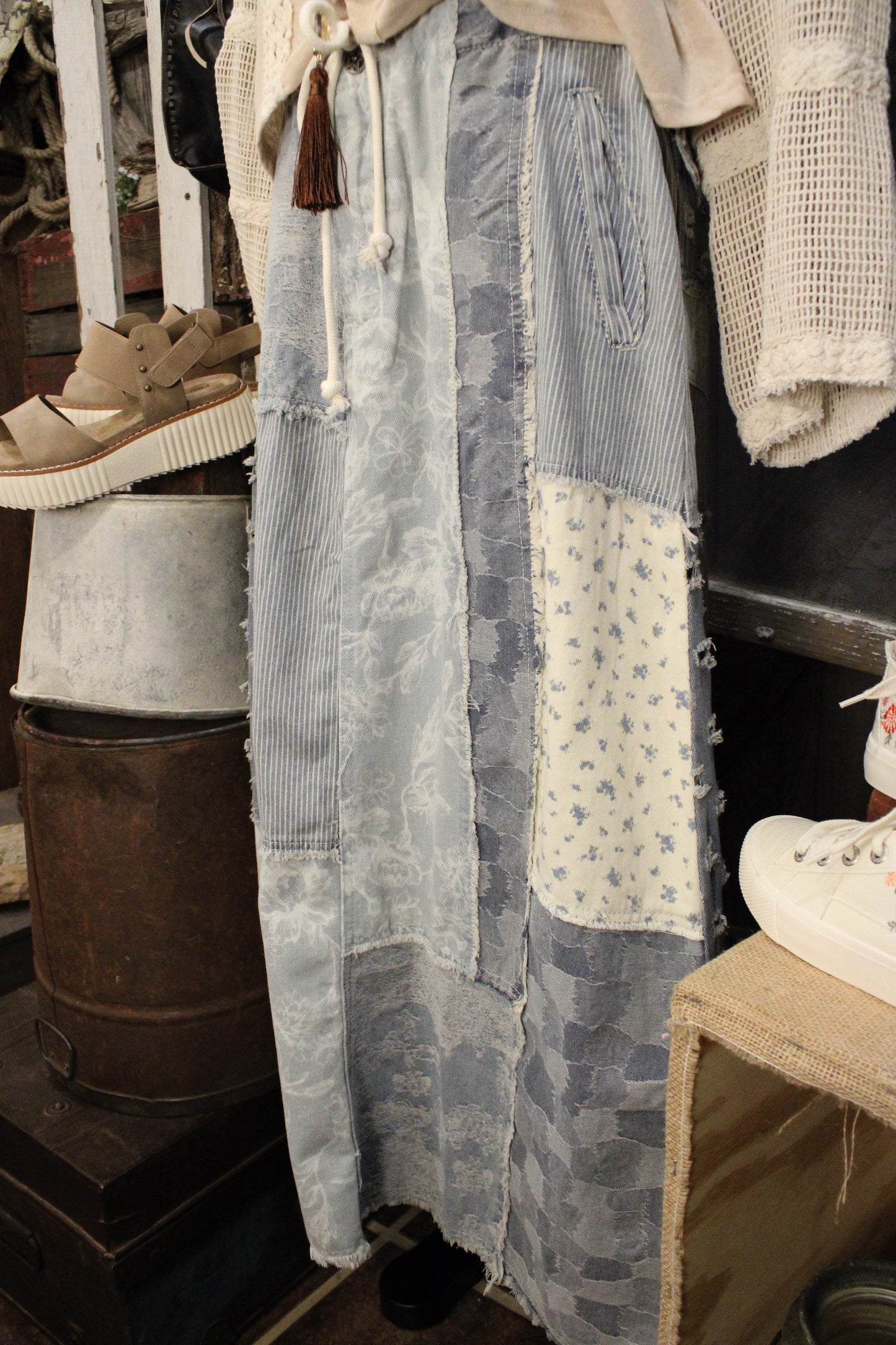 Heirloom Blues Patch Skirt