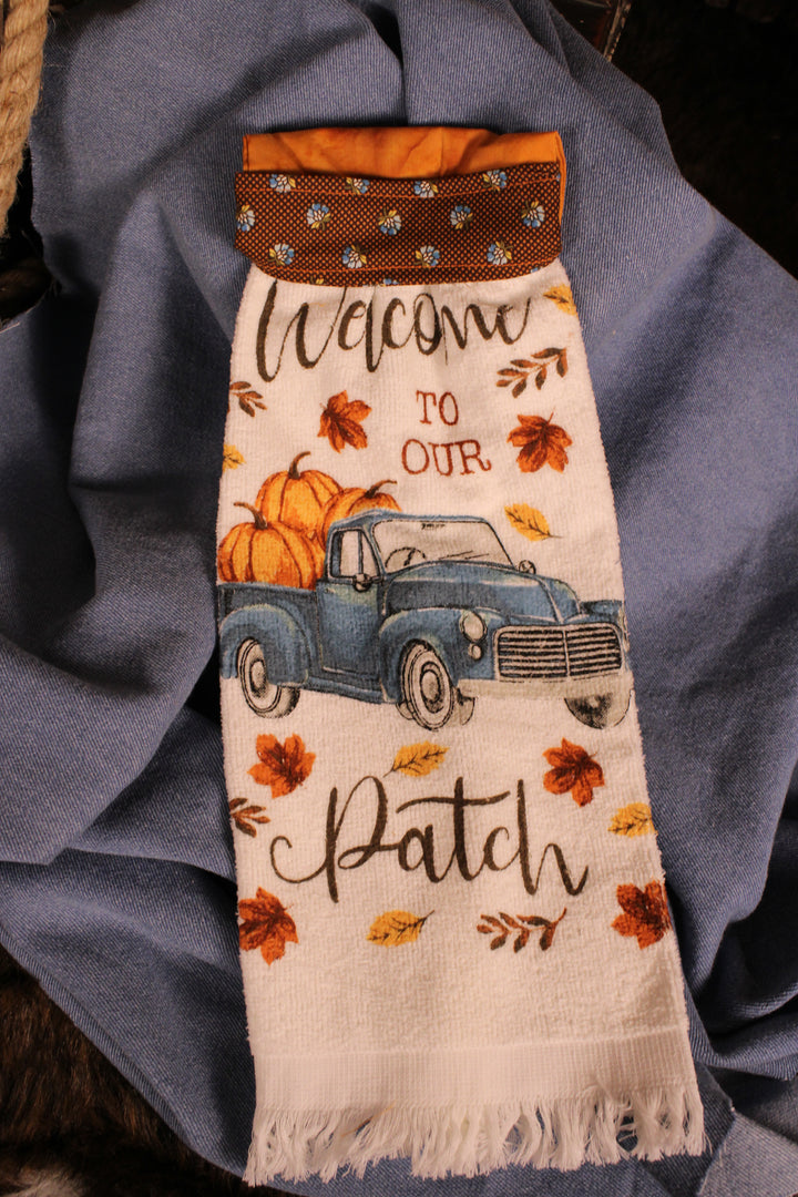 Welcome To Our Patch Handmade Kitchen Towel