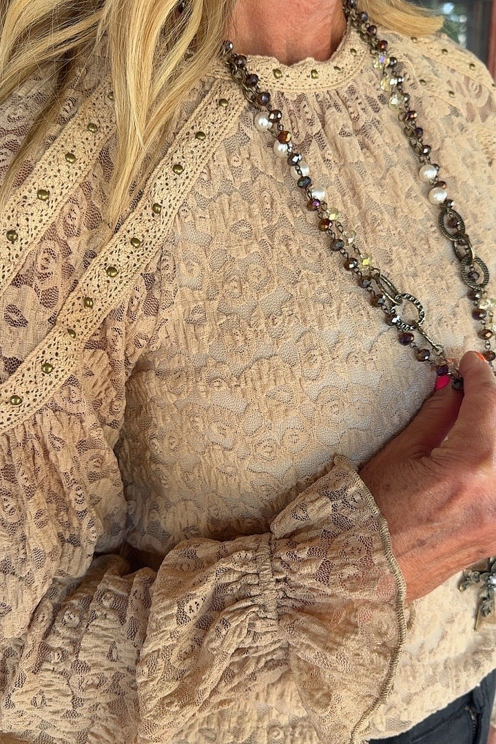 Golden Sands Sheer Blouse