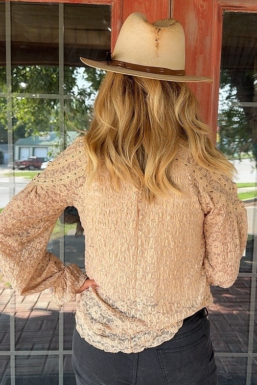 Golden Sands Sheer Blouse