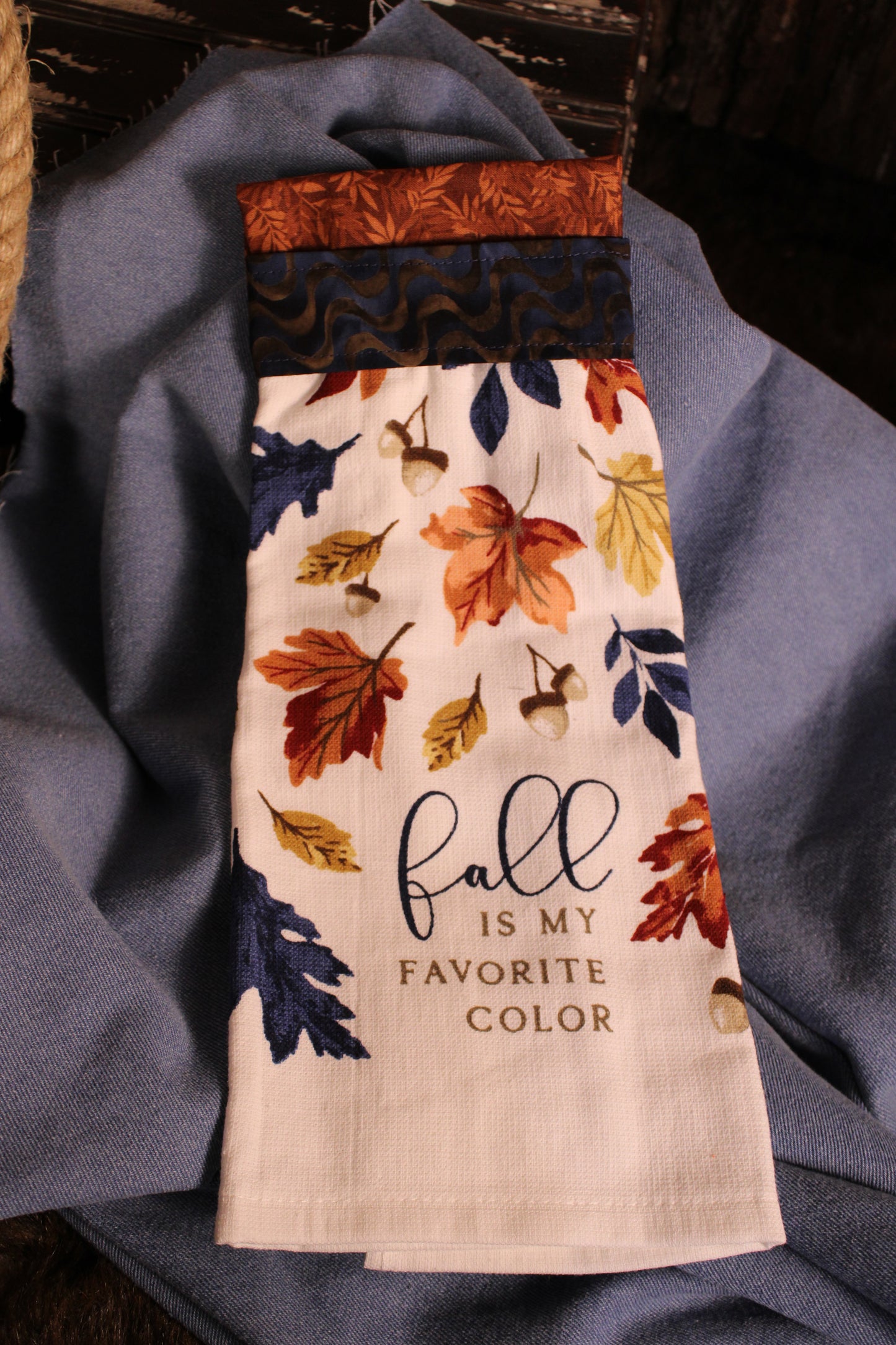 Fall Is My Favorite Color Handmade Kitchen Towel