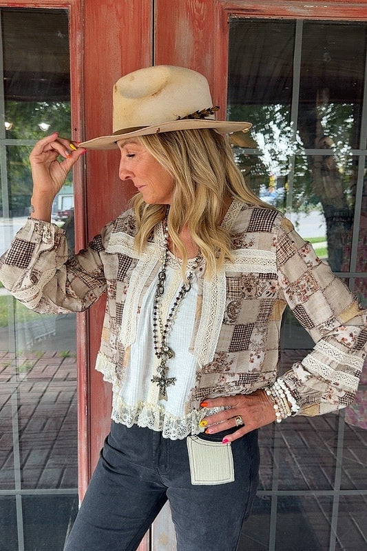 Canyon Clay Lace Blouse