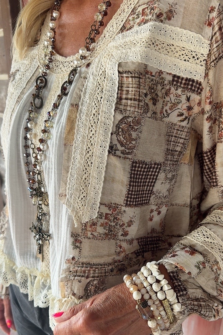 Canyon Clay Lace Blouse