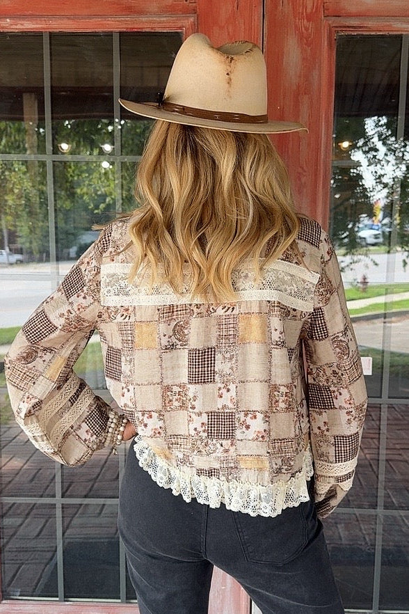 Canyon Clay Lace Blouse