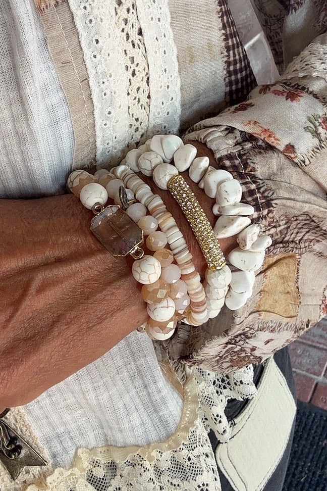 Mystic Moonstone Bracelet Set