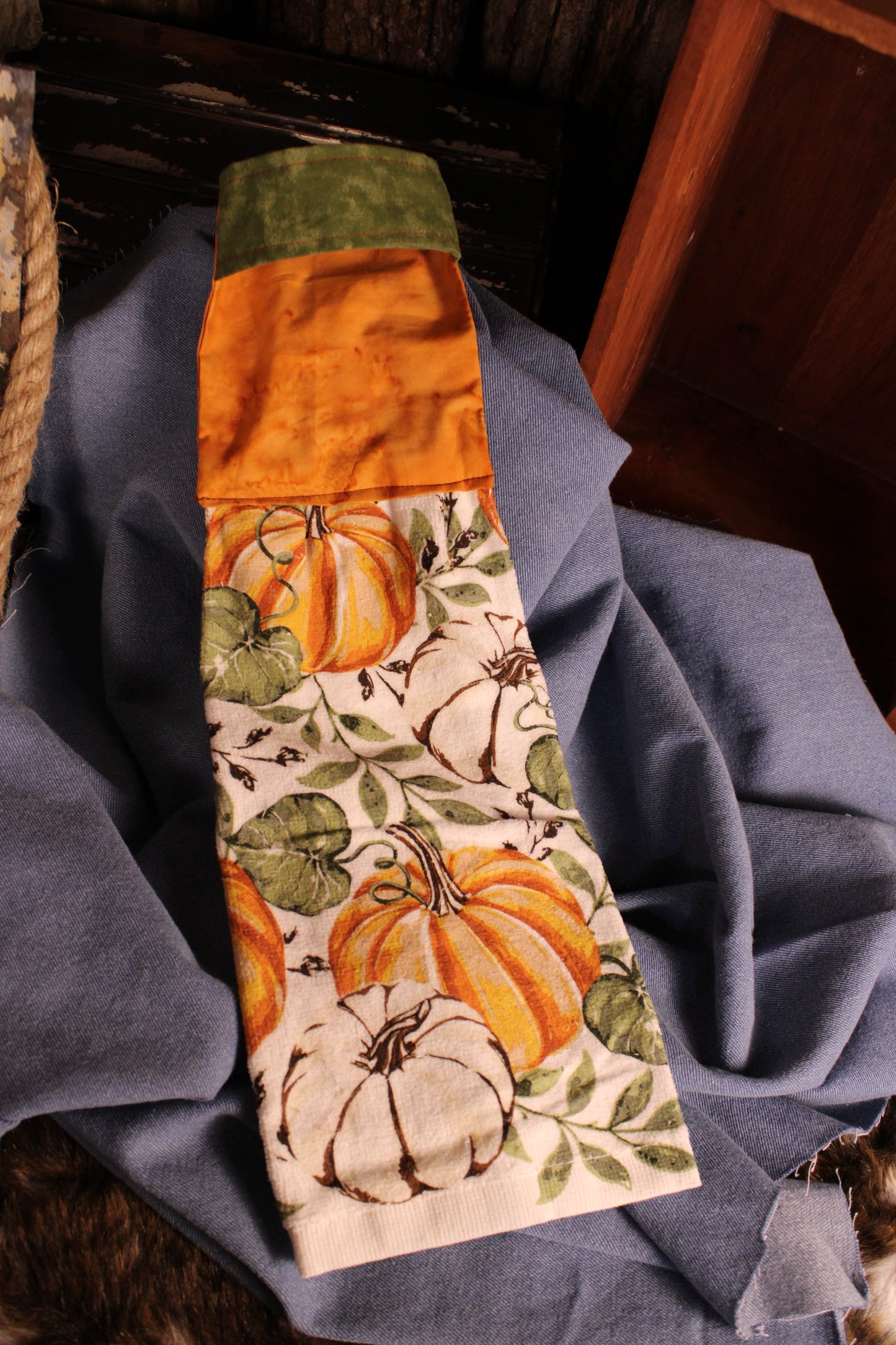 Pumpkin Patch Handmade Kitchen Towel