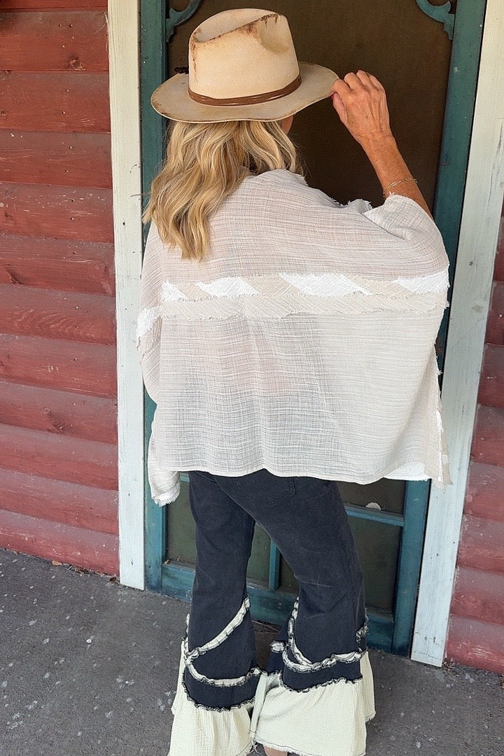 Sahara Breeze Poncho Blouse