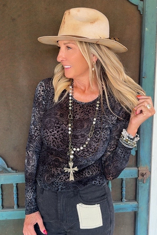 Jungle Mirage Mesh Top