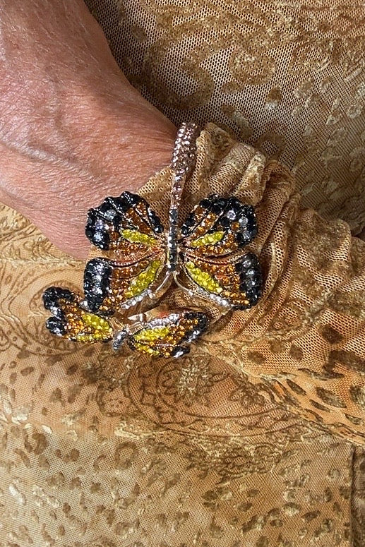 Double Flutter Bangle Bracelet