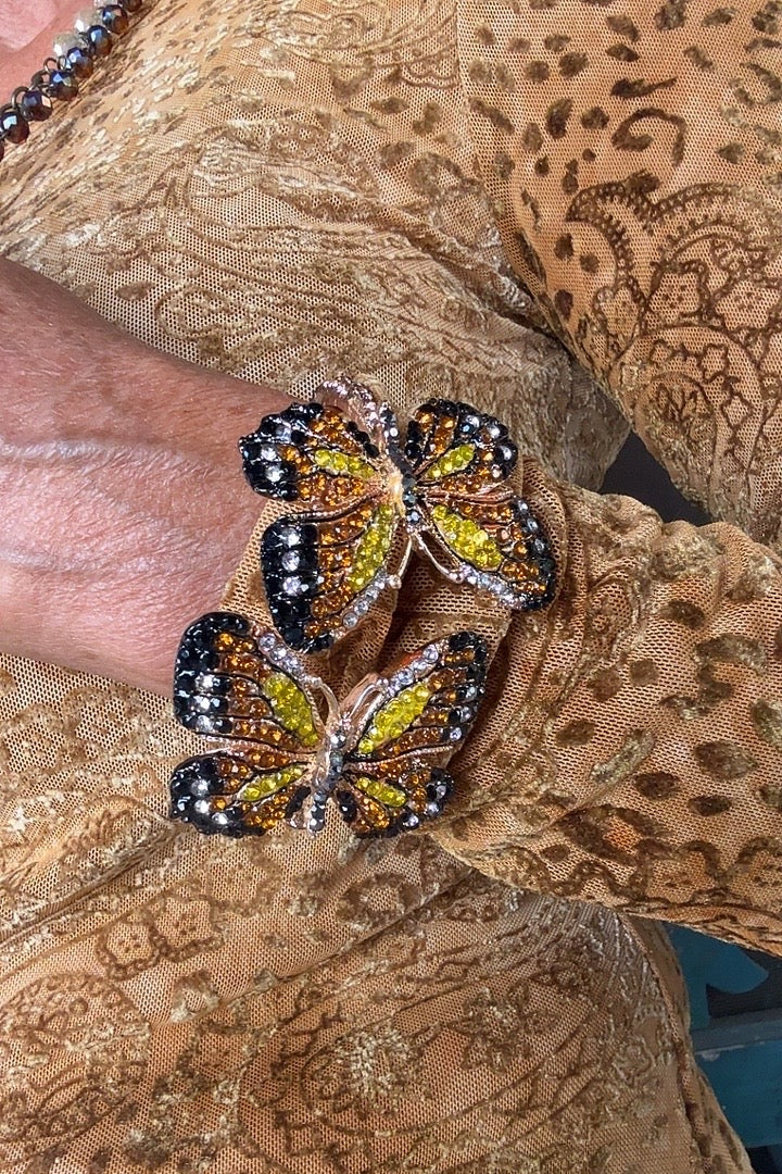 Double Flutter Bangle Bracelet