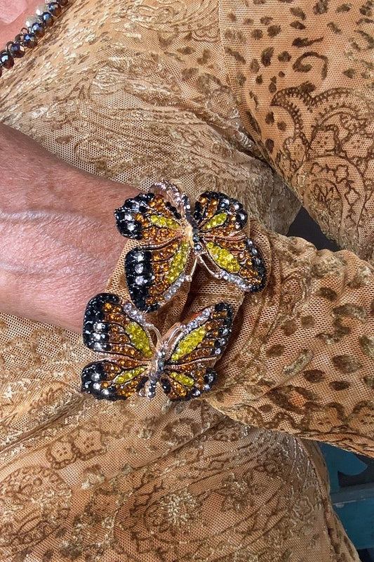 Double Flutter Bangle Bracelet