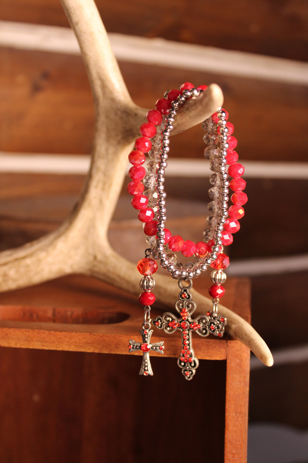 FGO Wildfire Sterling Cross Bracelet Set