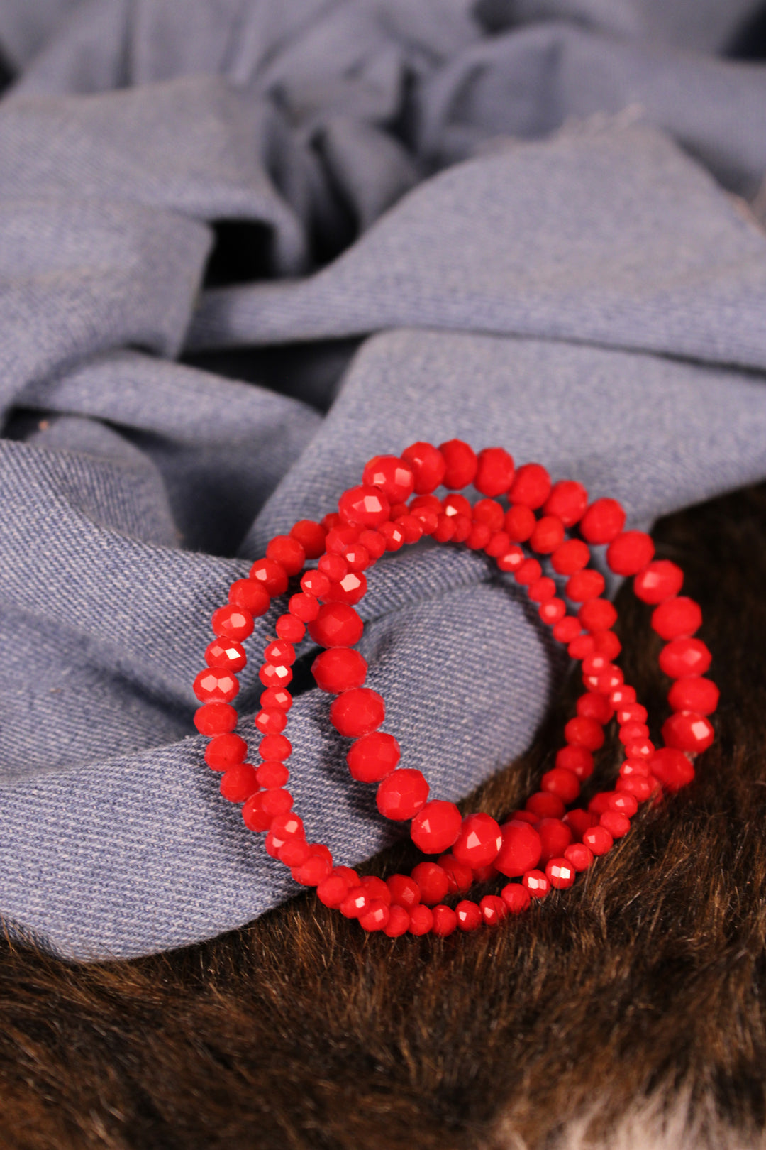Sparkle And Shine Real Red Bracelet Set