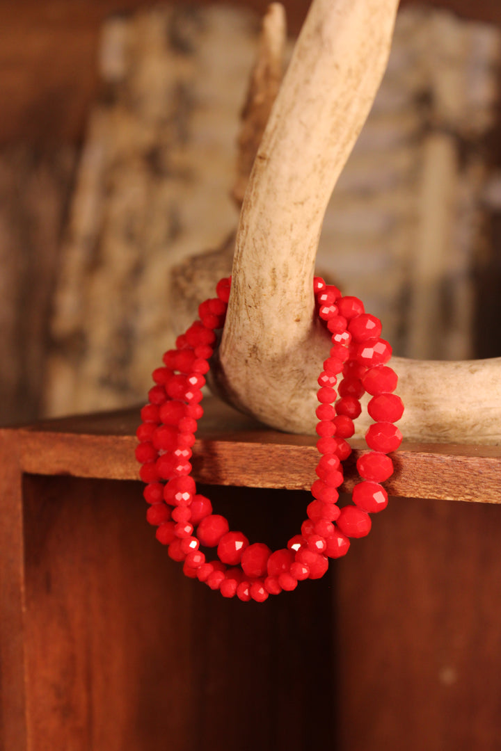 Sparkle And Shine Real Red Bracelet Set