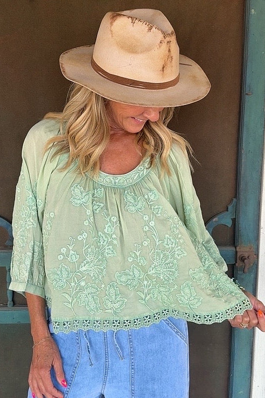 Mint Meadow Blouse