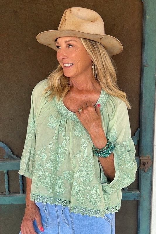 Mint Meadow Blouse