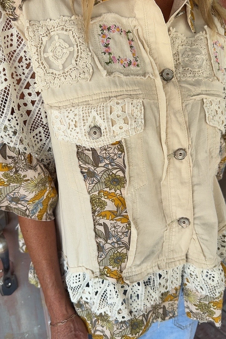 Botanical Breeze Cotton Shacket