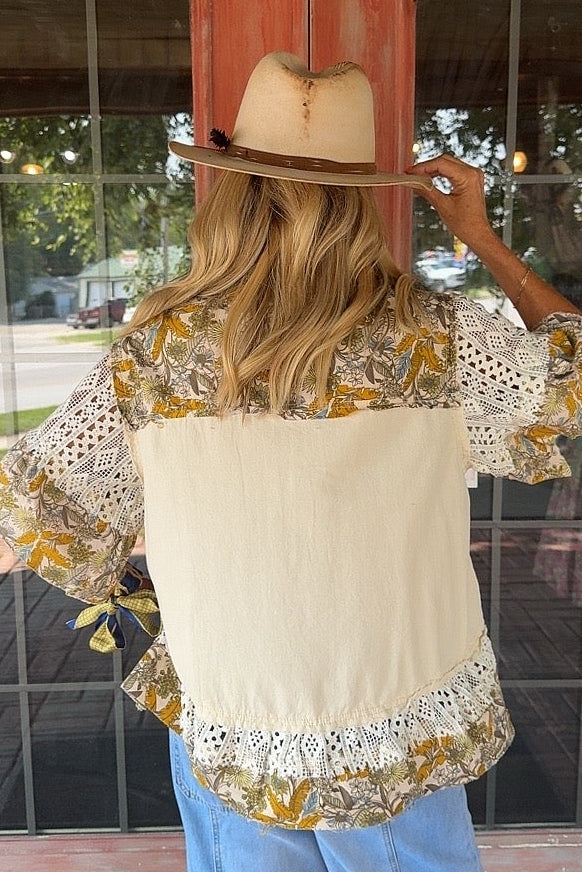 Botanical Breeze Cotton Shacket