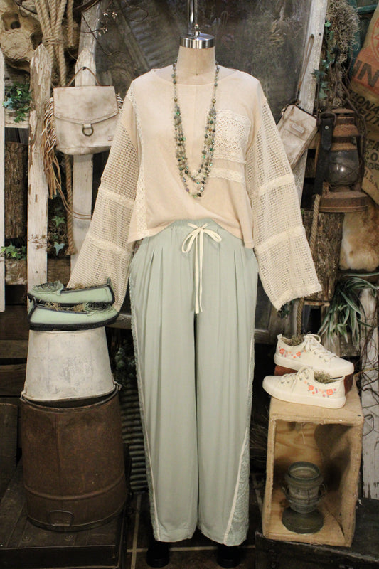 Mint Meadow Lace Pants