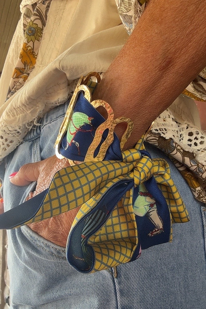 Beth Navy Scarf Bracelet