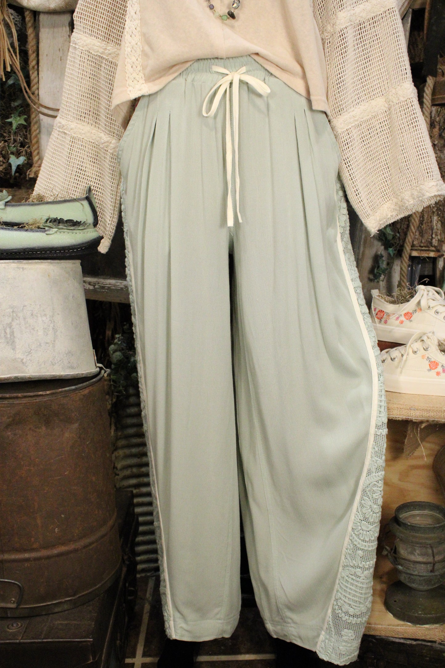 Mint Meadow Lace Pants