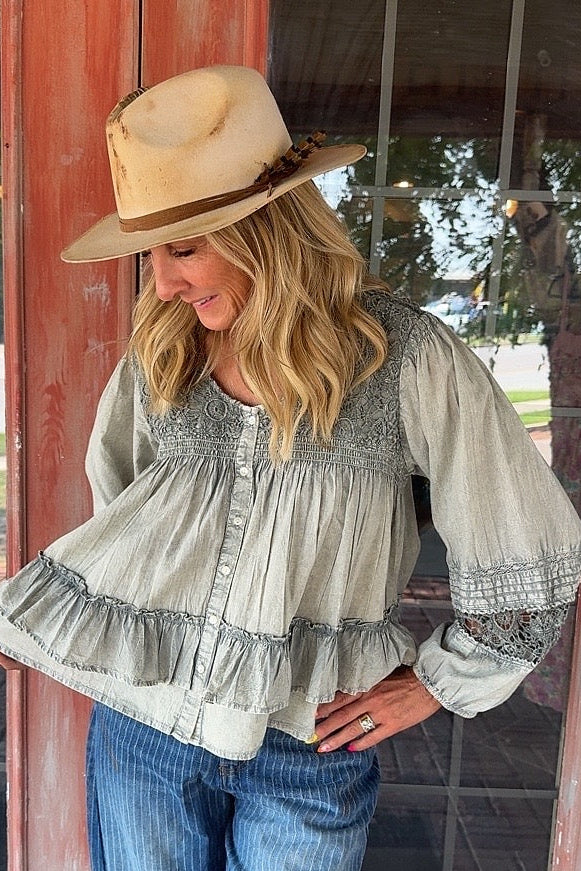 Smoke &amp; Lace Blouse