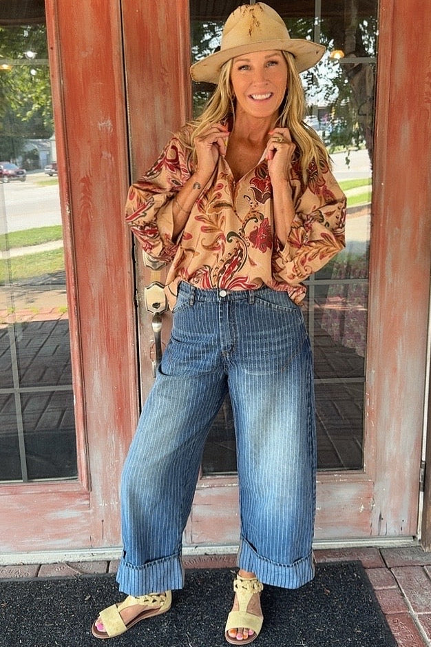 Canyon Ridge Floral Blouse