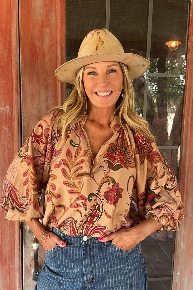Canyon Ridge Floral Blouse