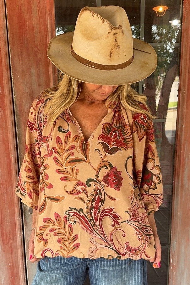 Canyon Ridge Floral Blouse