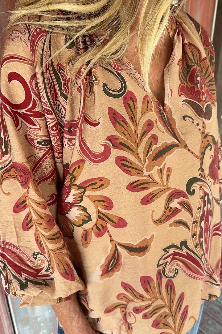 Canyon Ridge Floral Blouse