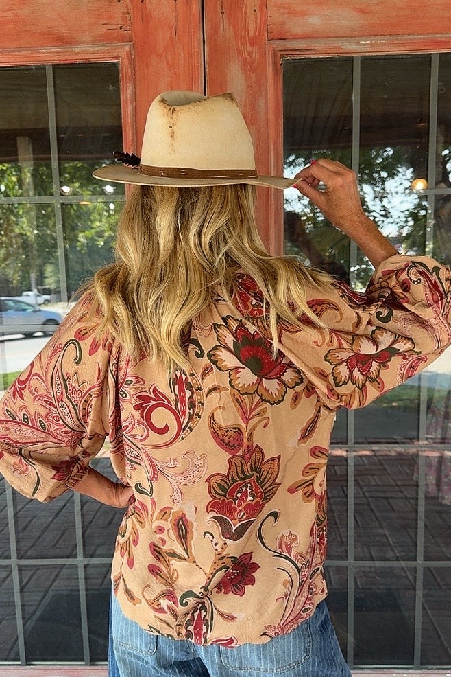 Canyon Ridge Floral Blouse