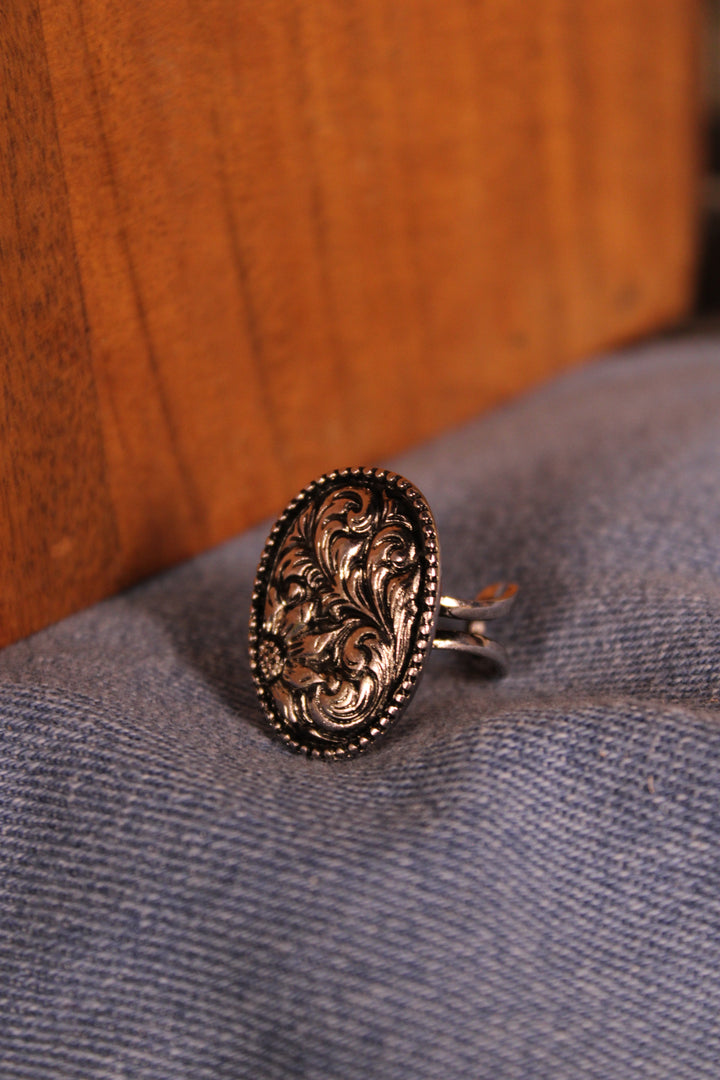 Etched Petal Ring