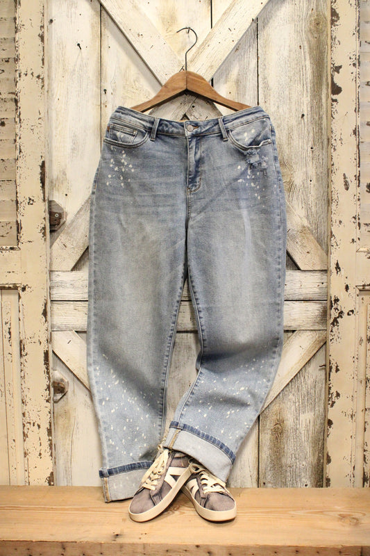 Bleach Splattered MR Judy Blue Jeans