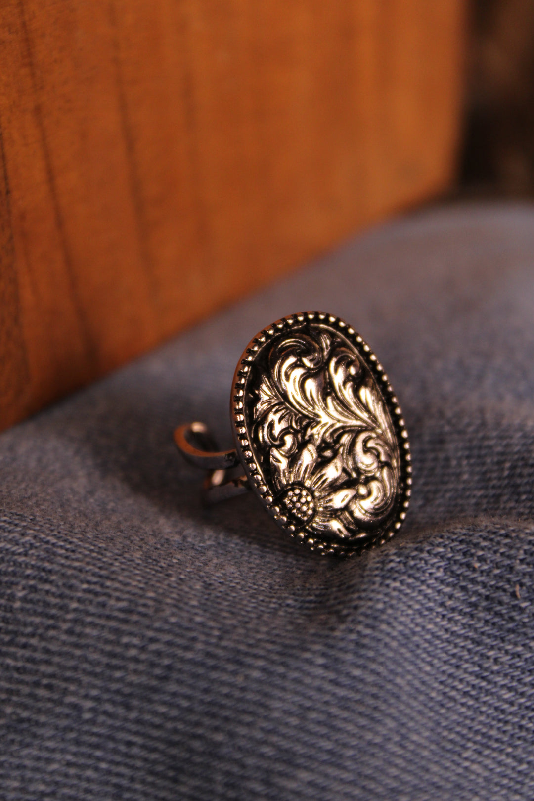 Etched Petal Ring