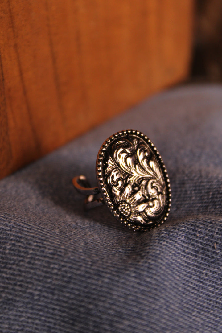 Etched Petal Ring