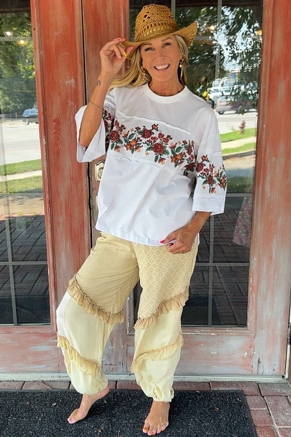 Cross-Stitch Blossom Top