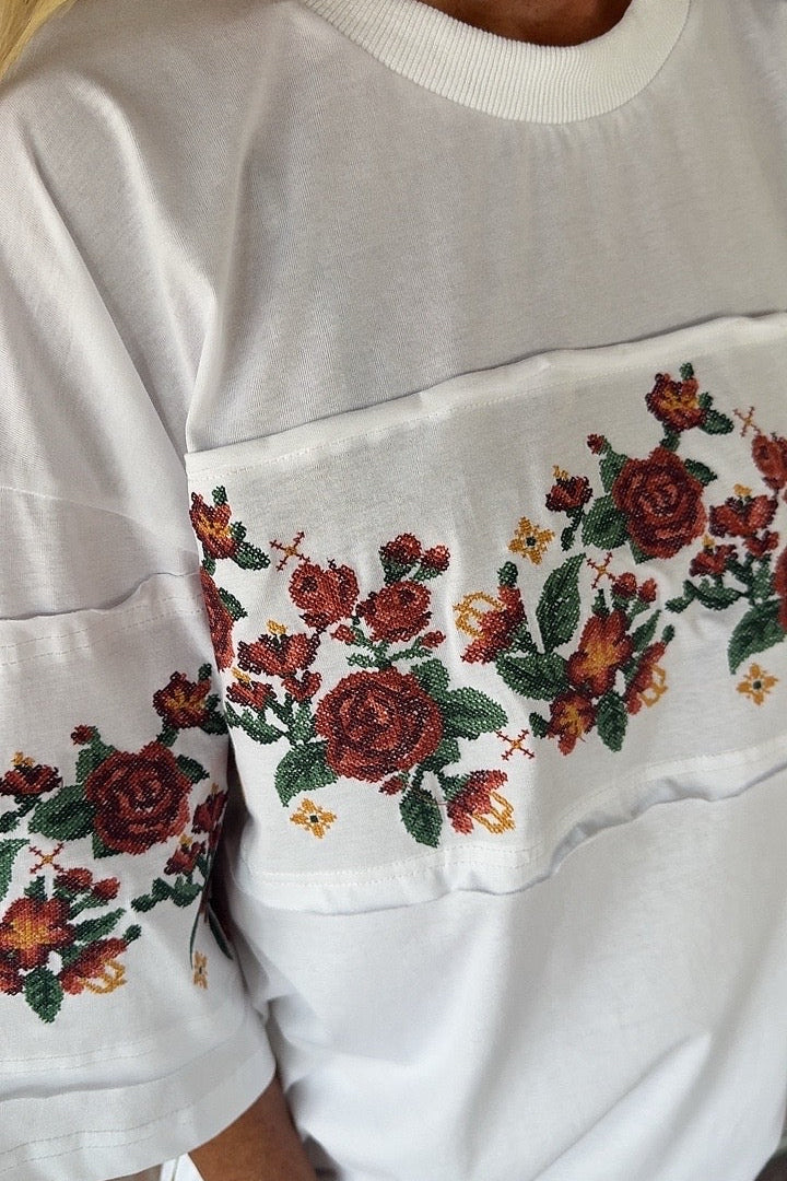 Cross-Stitch Blossom Top