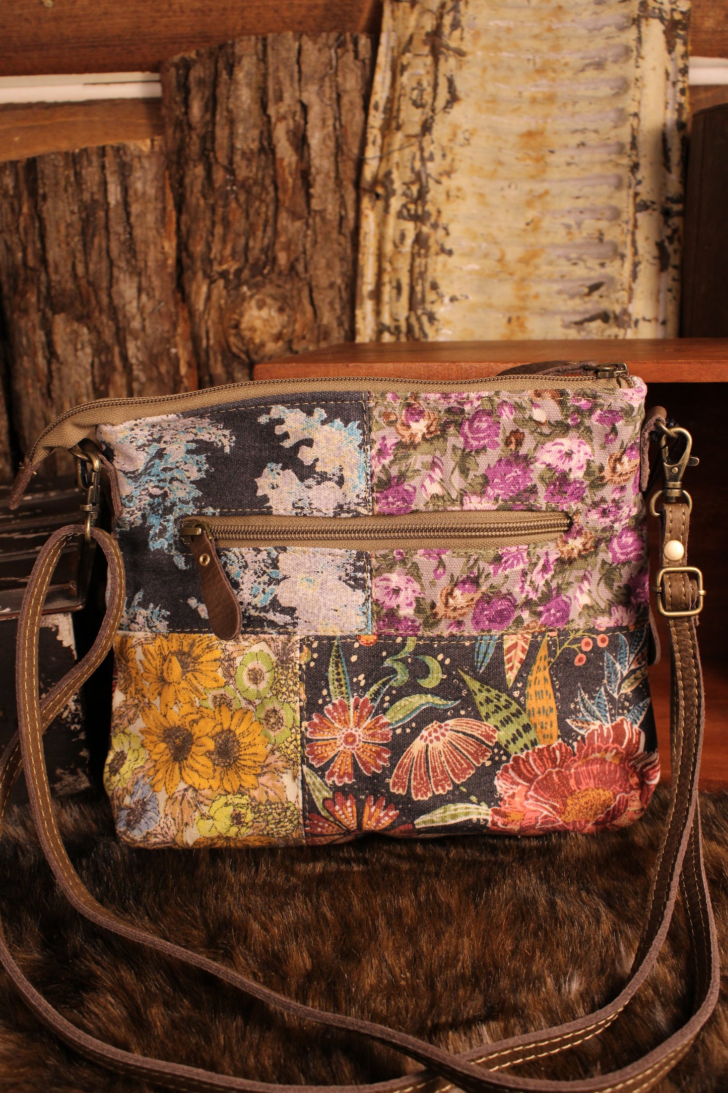 La Fleur Patchwork Tapestry Bag