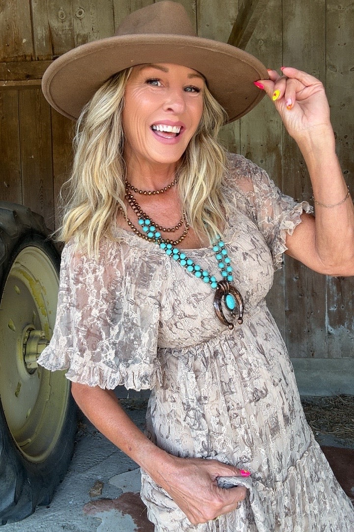 Old West Tiered Lace Dress
