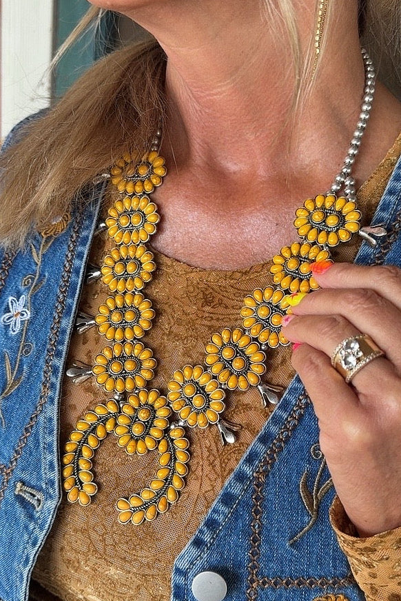 Squash Blossom Sunshine Necklace